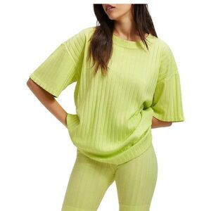 Good American Wide Rib Boyfriend Tee 00/0